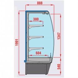 AFP / CAPRI SL INOX refrigerating wall display for cold meats and dairy products