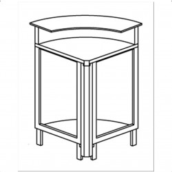 Curved Bar Corner 90 ° CB2 / 90 ° AB with Counter Top