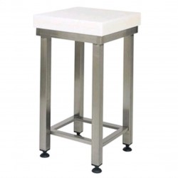 Food polyethylene block with AFP / CCP80 stainless steel stool