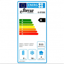 Professional vertical freezer AFP / EF200 in painted sheet and abs