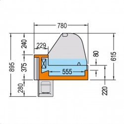 AFP / COIBACOLD refrigerated countertop display cabinet in stainless steel