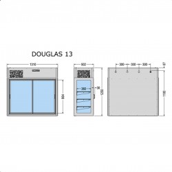 AFP / DOUGLAS refrigerated countertop display cabinet in stainless steel