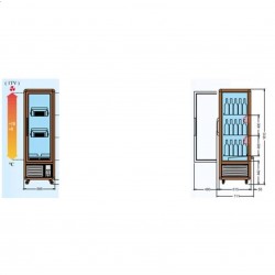 AFP / ENOTECA451TV1P refrigerated wine display case