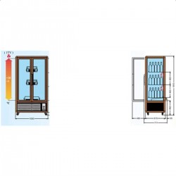 AFP / ENOTECA791TV1P refrigerated wine display case