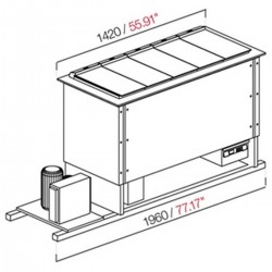 Bench PANORAMA10RIS1T ice cream and granita wells, with reserve