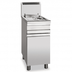Commercial gas fryer AFP / S19FED mobile with door