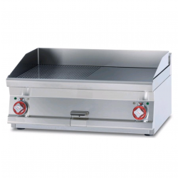 Electric fry top AFP / FTLRT-68ET with 1/2 smooth plate 1/2 lined plate