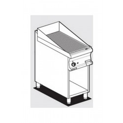 Fry top with gas chrome-plated plate AFP / FTR-74GS open compartment