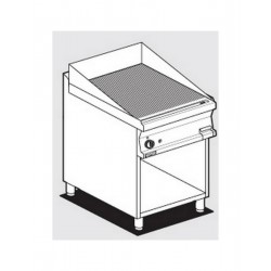 Fry top with gas chrome-plated plate AFP / FTR-76GS open compartment