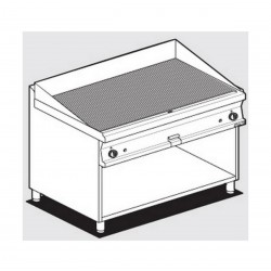 Fry top with gas chrome-plated plate AFP / FTR-712GS open compartment