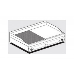 Electric fry top AFP / FTLRT-712ETS 1/2 smooth plate 1/2 chrome grooved plate