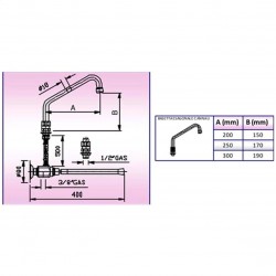 Knee-type sink and hand basin tap AFP / WASH07 dispenser