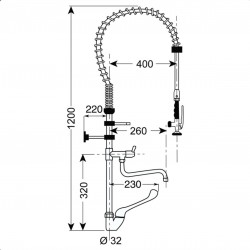 Shower group with mixer AFP/ WASH04