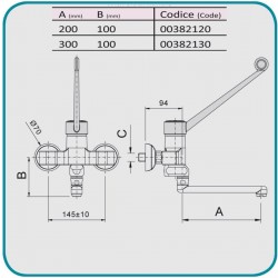 Wall mounted sink tap AFP / WASH14