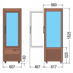 AFP / SALOON-350-R refrigerated wine display case
