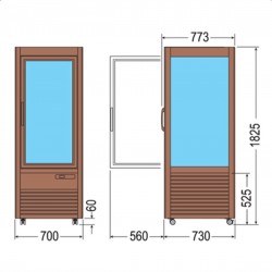 AFP / SALOON-505-Q refrigerated wine display case