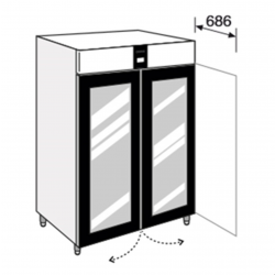 Fridge for AFP / pro green 1502 tnv drinks in AISI 304 stainless steel