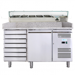 AFP / G-PZ1610TN33-FC tn fridge table in stainless steel