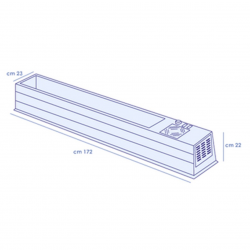 AFP / MINI refrigerated display case for ingredients