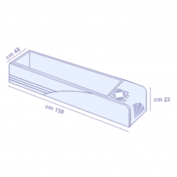AFP / MIDI refrigerated display case for ingredients