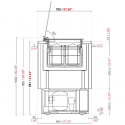 FAST6 ice-cream wells bench without reserve