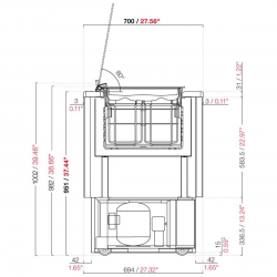 FAST10 ice-cream wells bench without reserve
