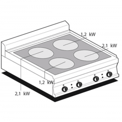 Professional electric cookers AFP / PCCT-66ET
