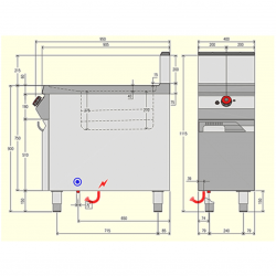 Commercial gas fryer AFP / EM19GRF