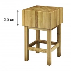 Block with stool in acacia wood AFP / CCL35