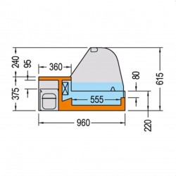 AFP / SHOPPINGCOLD refrigerated countertop display cabinet in stainless steel