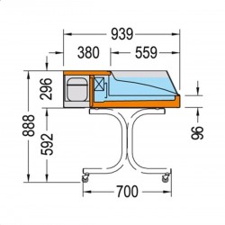 AFP / UPER/SS refrigerated countertop display cabinet in stainless steel