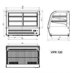 AFP / VPR120 refrigerated countertop display cabinet in stainless steel