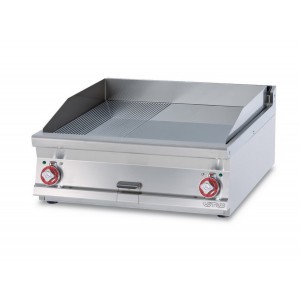 Electric fry top AFP / FTLRT-98ET with 1/2 smooth plate 1/2 lined plate