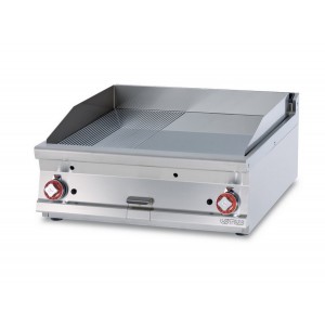 AFP / FTLRT-98GS gas fry top with 1/2 smooth plate 1/2 chrome grooved plate