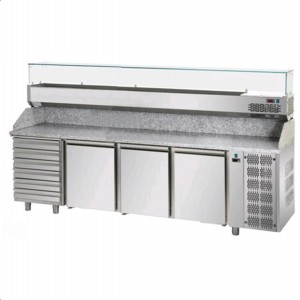 Counter fridge pizzeria AFP / PZ04MIDC6 / VR4270VD in stainless steel