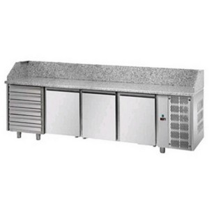 AFP / PZ04EKOC6 pizzeria fridge counter in stainless steel