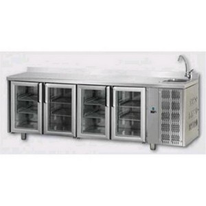 AFP / TF04MIDPVLAL fridge table in stainless steel