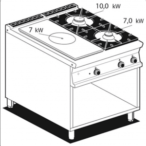 Commercial gas cooking range AFP / TP2-98G
