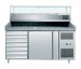 AFP/1610TN33 pizzeria fridge counter in stainless steel