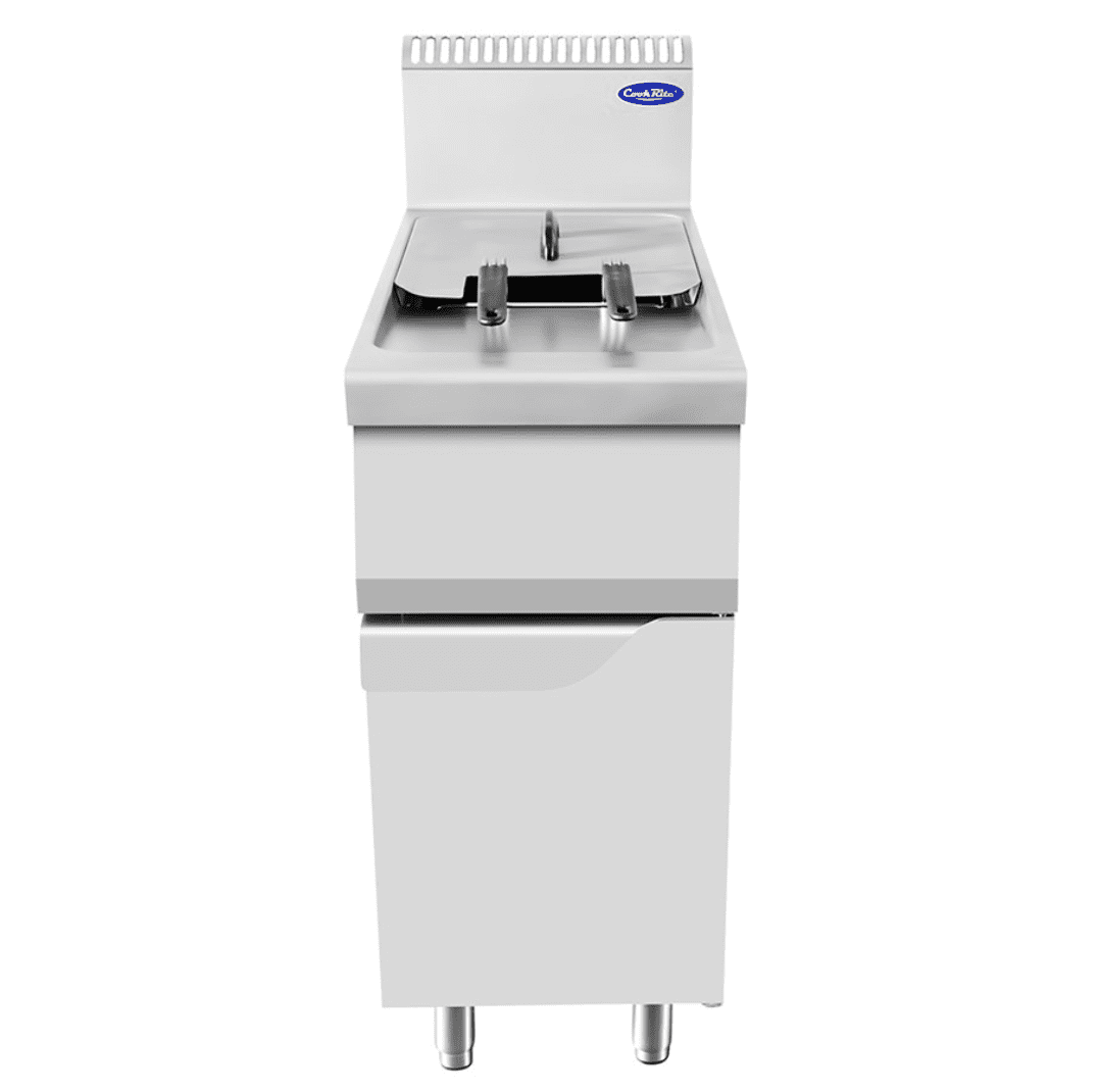 Commercial gas fryer AFP /HH4I9VC mobile with door