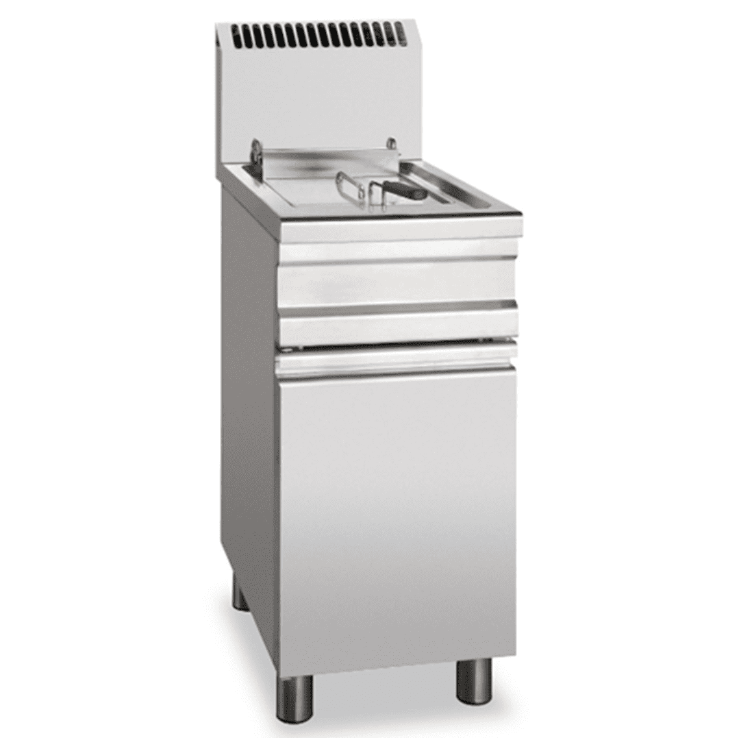 Commercial gas fryer AFP / S19FED mobile with door