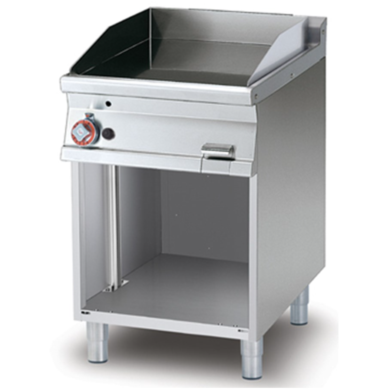 Fry top in gas chrome smooth plate AFP / FTL-76GS open compartment