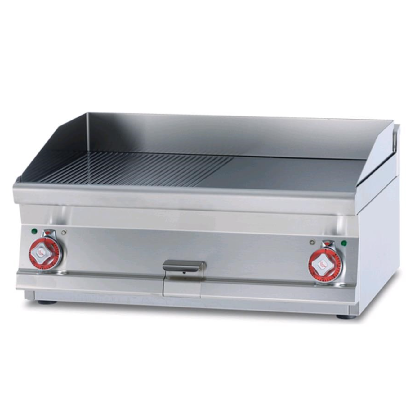 Electric fry top AFP / FTLRT-68ET with 1/2 smooth plate 1/2 lined plate