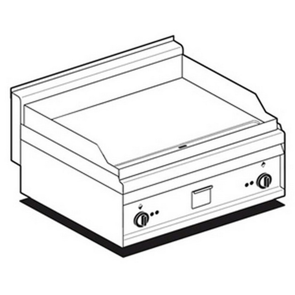Electric fry top AFP / FTL-8ETS with smooth chrome plate