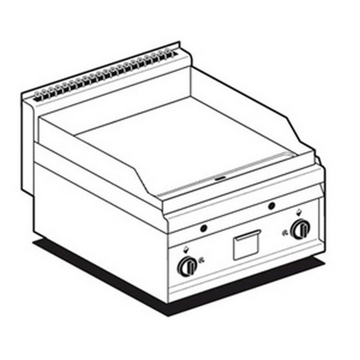 AFP / FTR-6G gas fry top with ribbed plate