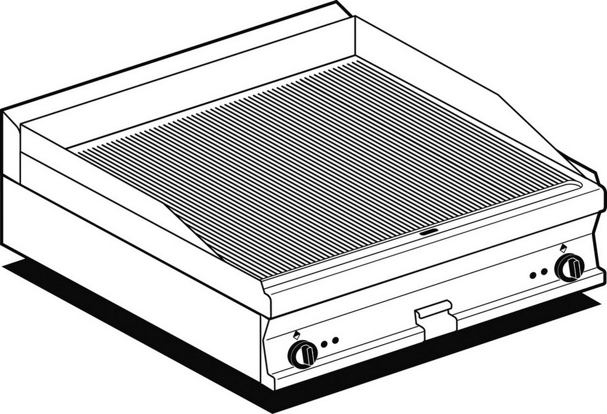 AFP / FTRT-68G gas fry top with ribbed plate
