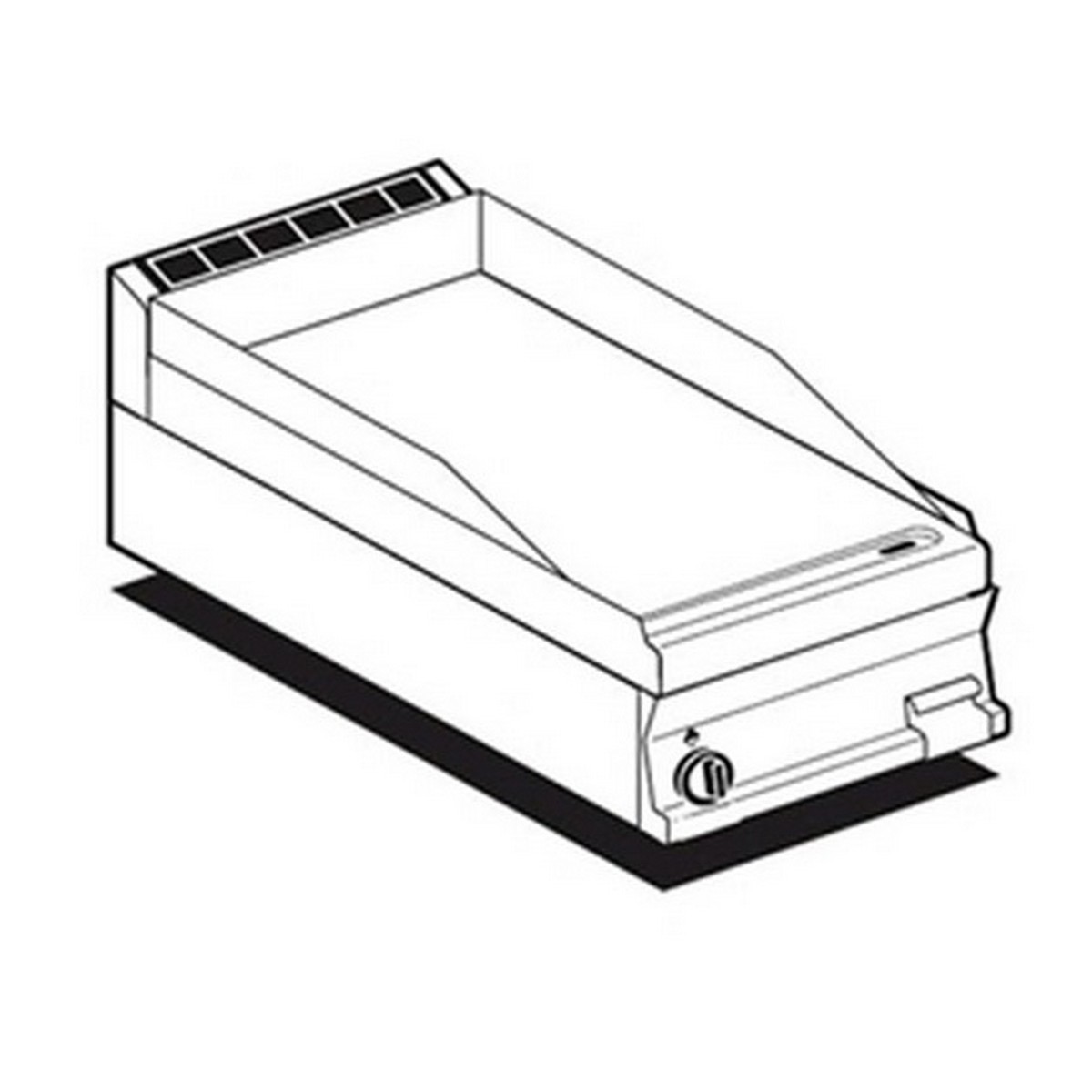 AFP / FTRT-74G gas fry top with ribbed plate