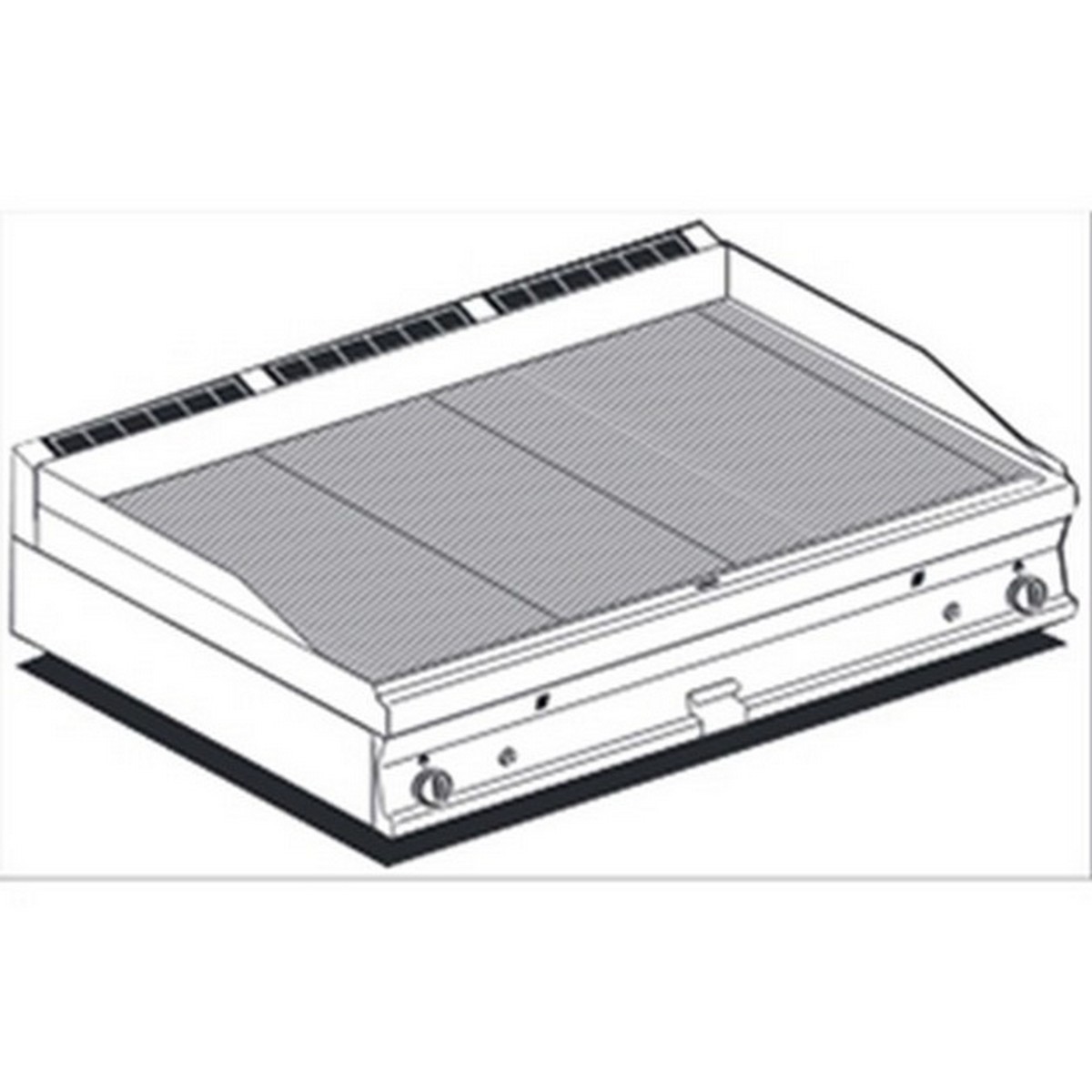AFP / FTRT-712GS gas fry top with grooved chrome plate