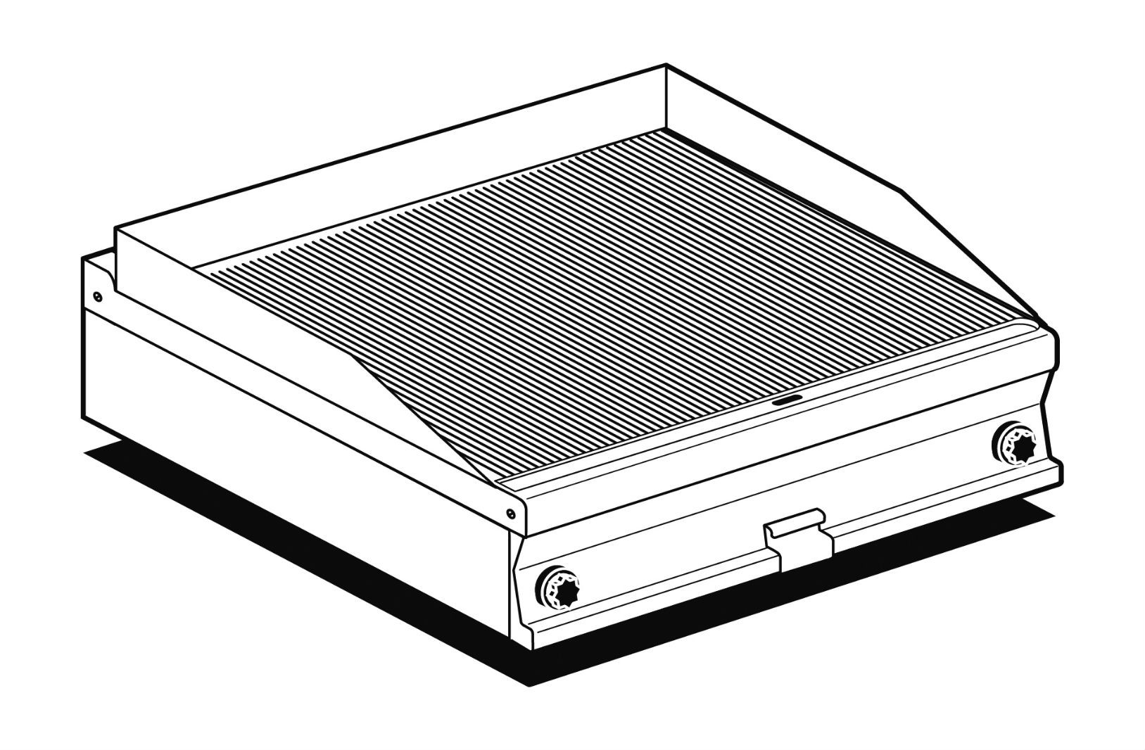 AFP / FTRT-610GS gas fry top with grooved chrome plate