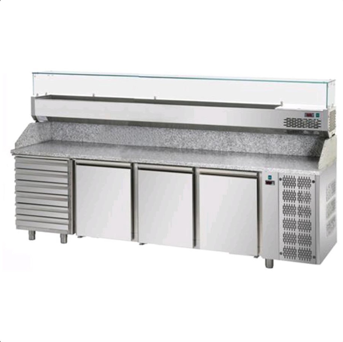 Counter fridge pizzeria AFP / PZ04MIDC6 / VR4270VD in stainless steel
